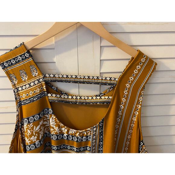Maurice’s Plus Size Dress Sleeveless– Mustard Boho Stripe Size 3X - Picture 6 of 13